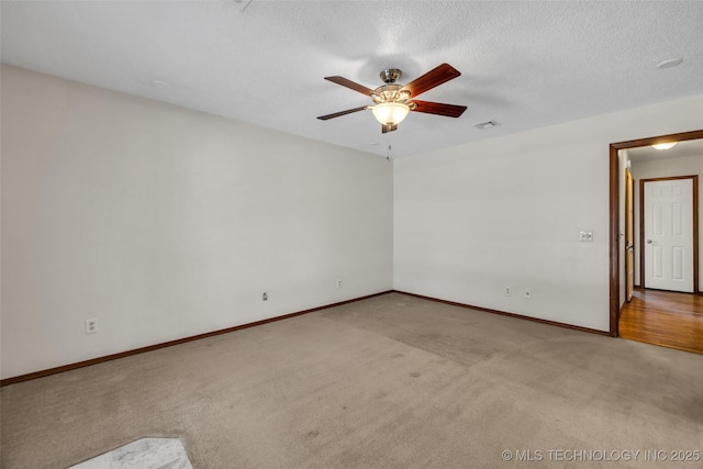 2847 W 115th Pl S, Jenks, OK 74037 - empty room with carpet floors, ceiling fan, and a textured ceiling