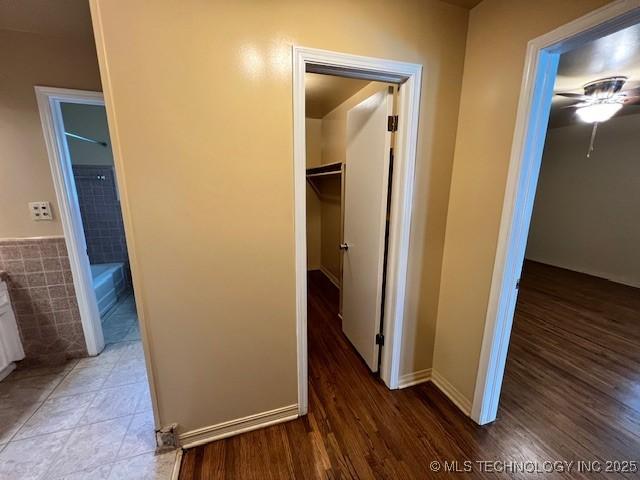 3707 Canton Ave, Tulsa, OK 74135 - hall with wood finished floors