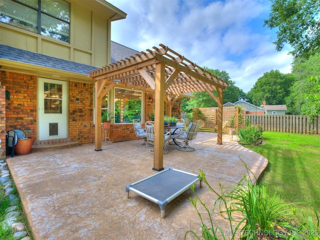 7001 S Redbud Ave, Broken Arrow, OK 74011 - view of patio featuring a pergola