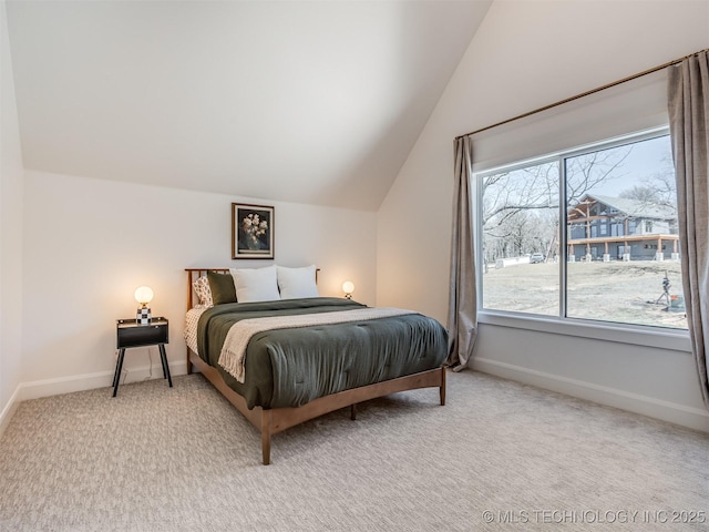 409340 E 1190th Rd, Eufaula, OK 74432 - bedroom featuring lofted ceiling and carpet flooring