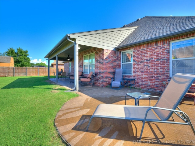 2603 S 16th Pl, Broken Arrow, OK 74012 - view of patio with ceiling fan