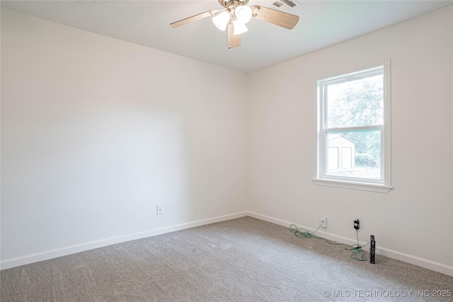 11598 E Oak St, Claremore, OK 74019 - carpeted empty room featuring ceiling fan and baseboards