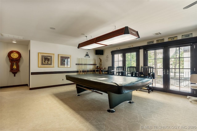 2524 E 66th Pl, Tulsa, OK 74136 - game room with light carpet and billiards