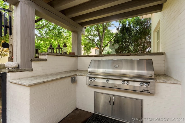 2524 E 66th Pl, Tulsa, OK 74136 - view of patio with exterior kitchen