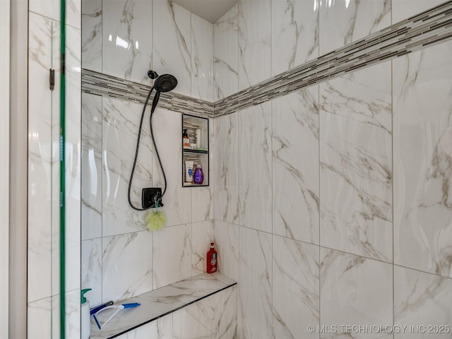5509 E 121st Pl S, Tulsa, OK 74008 - bathroom with a marble finish shower