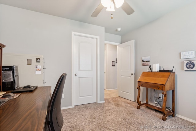 6904 S Chestnut Ave, Broken Arrow, OK 74011 - office space featuring light carpet and ceiling fan