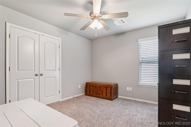 6904 S Chestnut Ave, Broken Arrow, OK 74011 - bedroom featuring carpet, a closet, and a ceiling fan