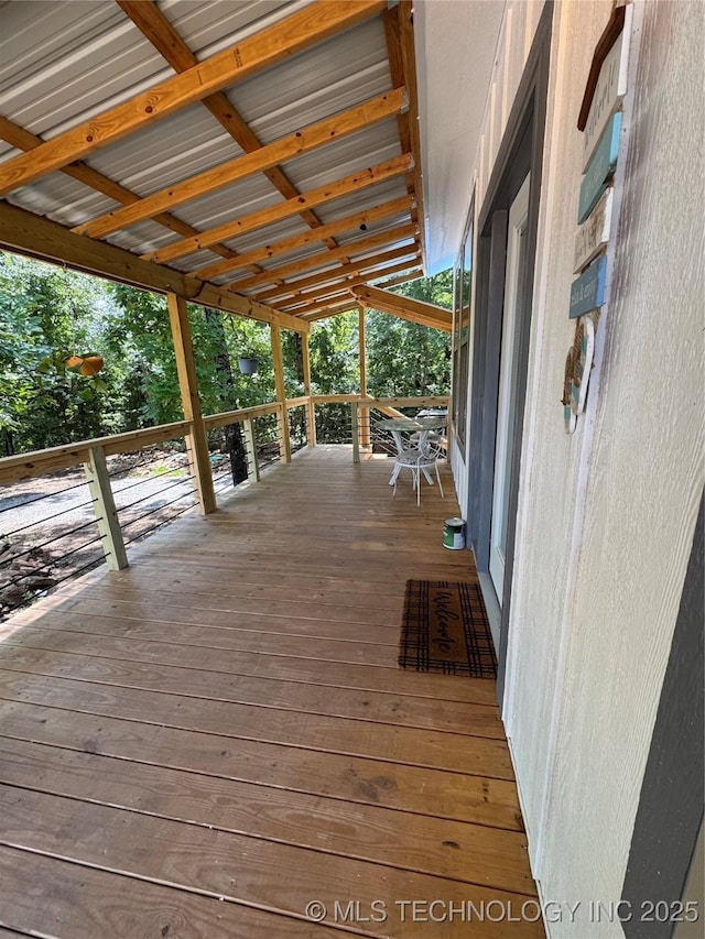 33455 State Highway 82, Cookson, OK 74427 - view of wooden deck
