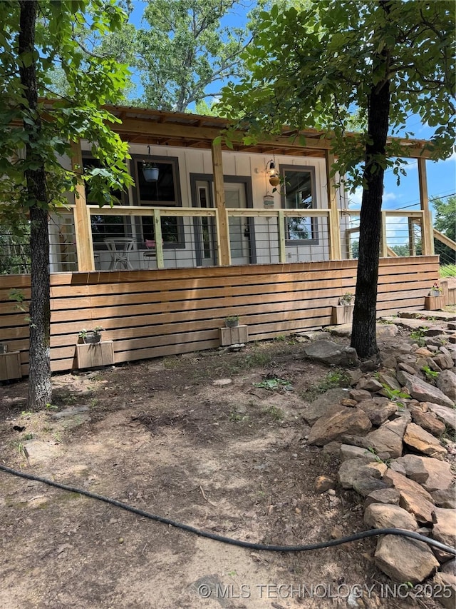 33455 State Highway 82, Cookson, OK 74427 - view of front of house featuring covered porch