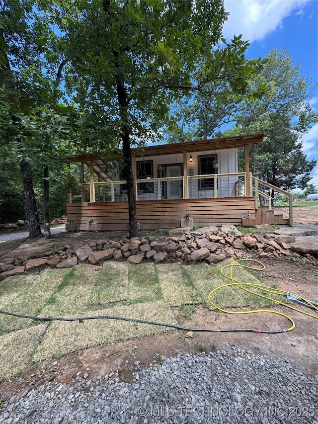 33455 State Highway 82, Cookson, OK 74427 - view of front facade with covered porch