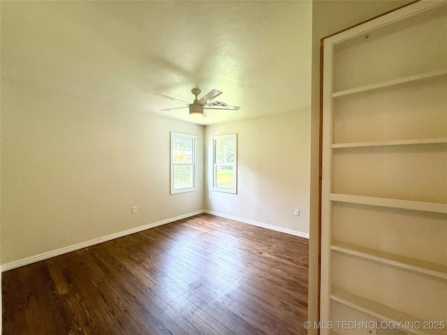206 S 2nd St, Eufaula, OK 74432 - unfurnished room with ceiling fan and wood finished floors