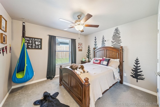 8035 Tims Ln, Claremore, OK 74019 - bedroom featuring carpet flooring and a ceiling fan