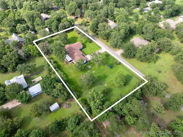 70155 S 336th Ct, Wagoner, OK 74467 - aerial view of property's location with property parcel outlined