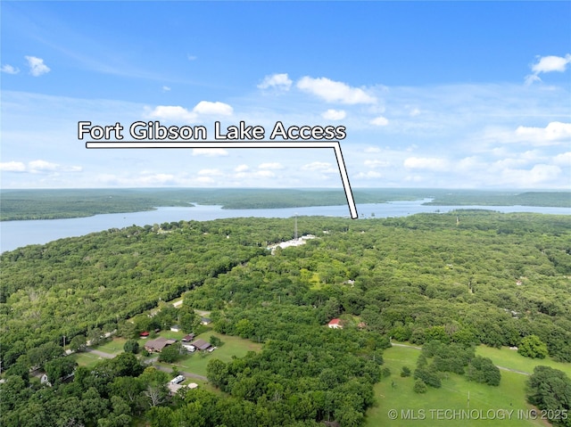 70155 S 336th Ct, Wagoner, OK 74467 - drone / aerial view of a nearby body of water