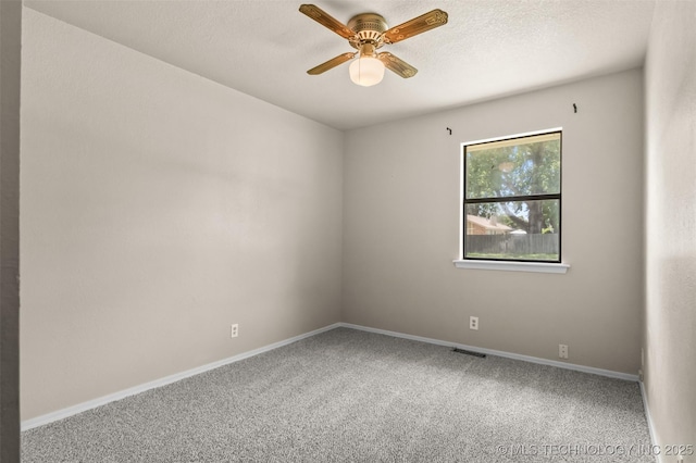 1121 S 221st W Ave, Sand Springs, OK 74063 - carpeted spare room with ceiling fan and a textured ceiling