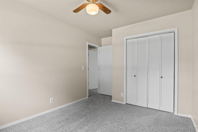 1121 S 221st W Ave, Sand Springs, OK 74063 - unfurnished bedroom with carpet floors, a closet, and a ceiling fan