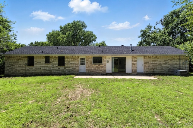 1121 S 221st W Ave, Sand Springs, OK 74063 - ranch-style house featuring brick siding, a patio area, and a front yard