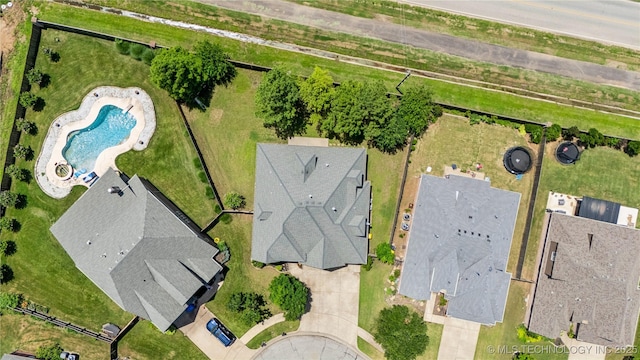 9198 E 120th St S, Bixby, OK 74008 - drone / aerial view of a pool area