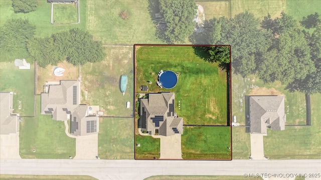 23609 E 135th St, Coweta, OK 74429 - aerial view of property and surrounding area featuring property parcel outlined
