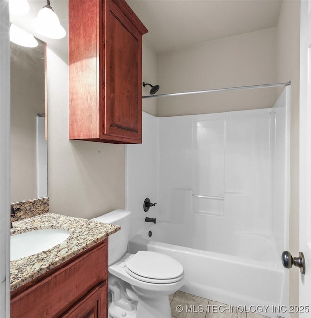23609 E 135th St, Coweta, OK 74429 - full bathroom featuring vanity, washtub / shower combination, and tile patterned flooring