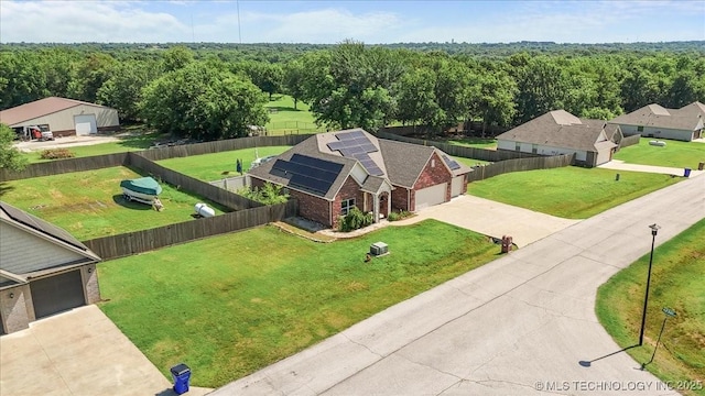 23609 E 135th St, Coweta, OK 74429 - aerial view of property and surrounding area with a forest