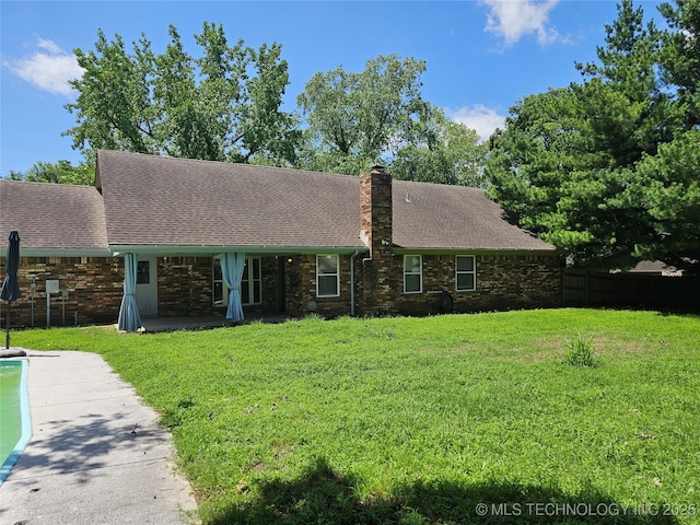 12717 E 133rd Pl S, Broken Arrow, OK 74011 - view of front of home with a chimney and roof with shingles