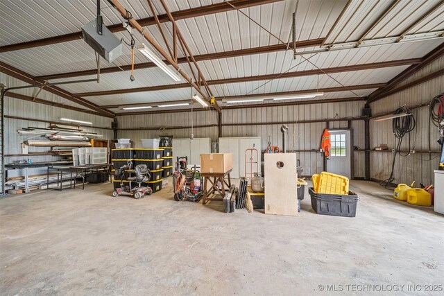 12929 N Sheridan Rd, Collinsville, OK 74021 - garage with metal wall