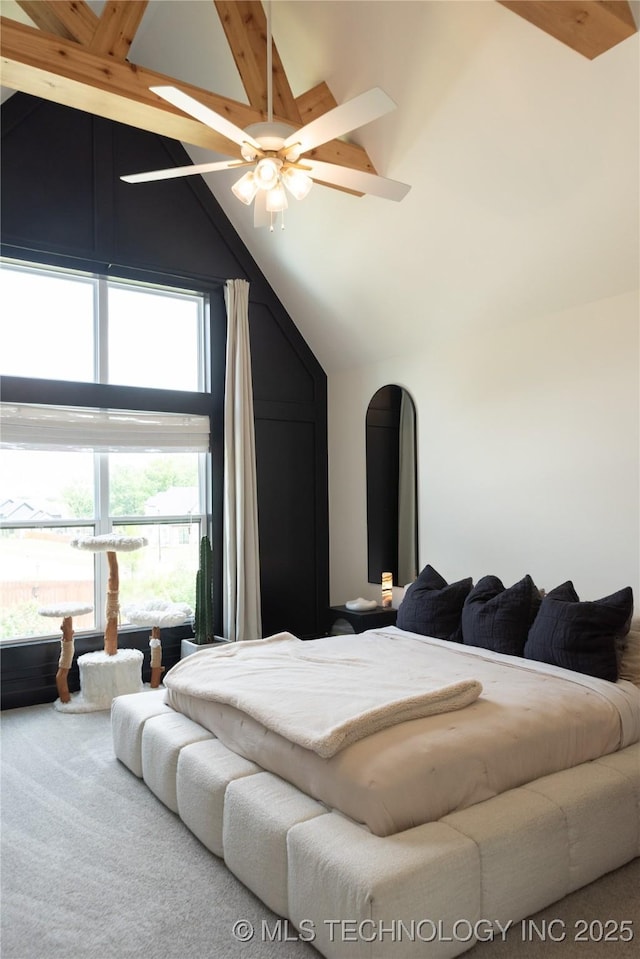 13661 S 23rd St, Bixby, OK 74008 - bedroom featuring arched walkways and a ceiling fan