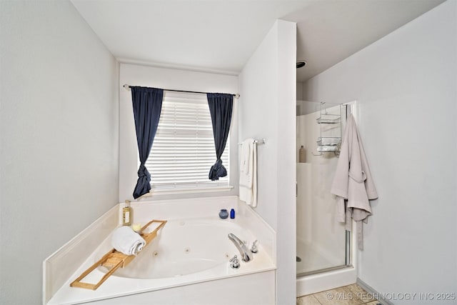 304 S 63rd St, Broken Arrow, OK 74014 - bathroom featuring a stall shower and a jetted tub