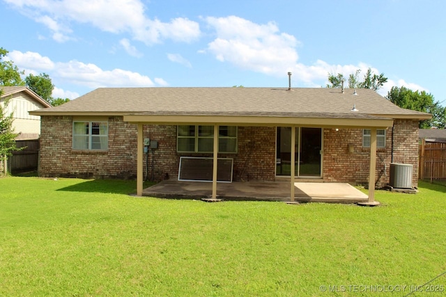 12329 E 18th St, Tulsa, OK 74128 - rear view of house with a patio area and brick siding