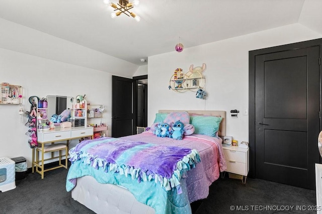21933 E 101st Pl S, Broken Arrow, OK 74014 - carpeted bedroom with vaulted ceiling