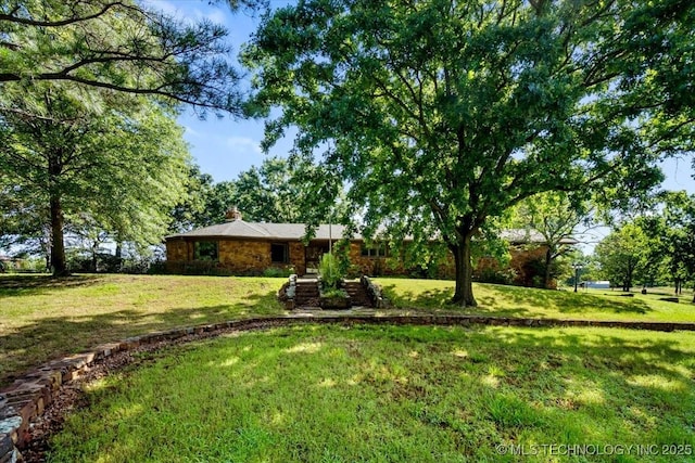 1943 W 163rd St, Skiatook, OK 74070 - view of grassy yard