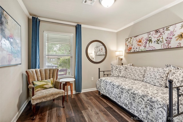 1628 E 45th Pl, Tulsa, OK 74105 - bedroom with wood finished floors and crown molding