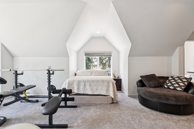 7604 S 6th St, Broken Arrow, OK 74011 - carpeted bedroom with lofted ceiling and baseboards