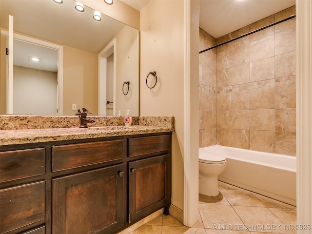 4654 E 68th St S Unit 199, Tulsa, OK 74136 - full bath featuring tile patterned flooring, vanity, and shower / bath combination