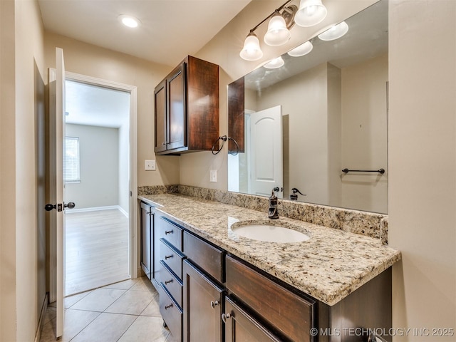 4654 E 68th St S Unit 199, Tulsa, OK 74136 - bathroom with vanity and tile patterned flooring