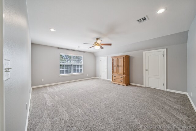 13614 W 42nd Pl, Sand Springs, OK 74063 - unfurnished bedroom with carpet floors, recessed lighting, and ceiling fan