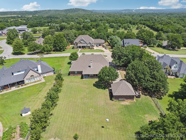 13614 W 42nd Pl, Sand Springs, OK 74063 - aerial view of residential area with a heavily wooded area