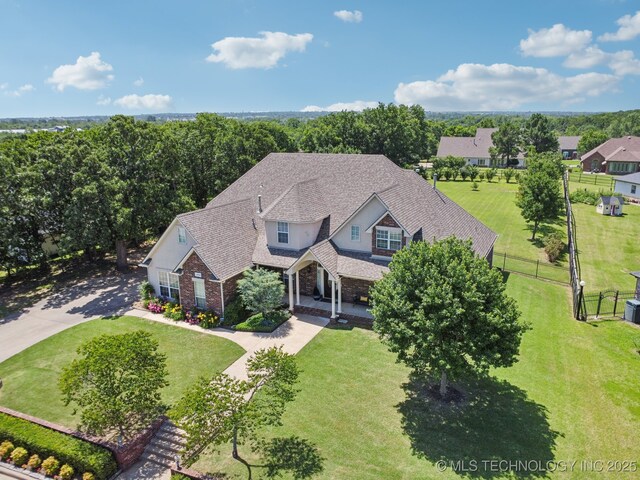 13614 W 42nd Pl, Sand Springs, OK 74063 - aerial view of property and surrounding area