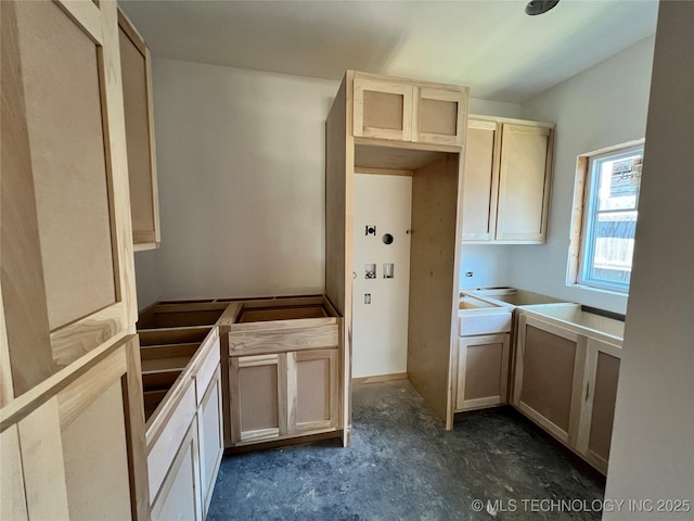 4949 S Boston Pl, Tulsa, OK 74105 - kitchen with unfinished concrete floors