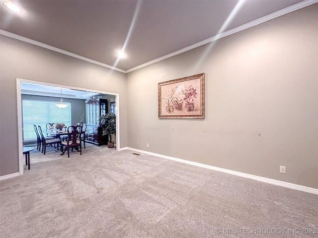 7515 S 108th E Ave, Tulsa, OK 74133 - spare room with crown molding, light colored carpet, and recessed lighting