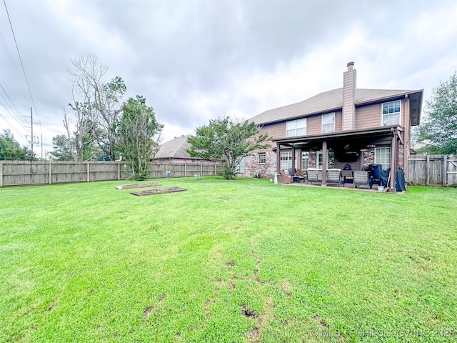 7515 S 108th E Ave, Tulsa, OK 74133 - fenced backyard with a patio