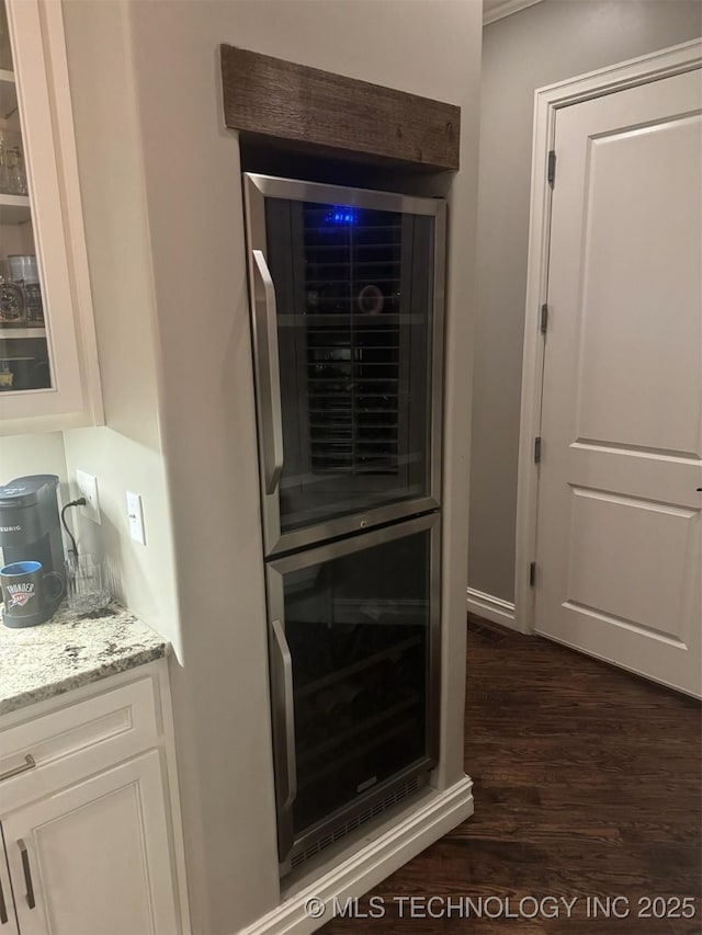 2920 E 27th Pl, Tulsa, OK 74114 - detailed view of wine cooler and wood finished floors
