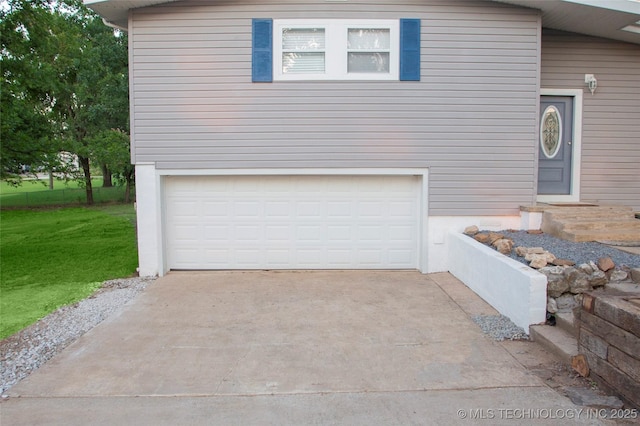 416434 Lakeside, Checotah, OK 74426 - view of front facade with a front lawn, an attached garage, and driveway