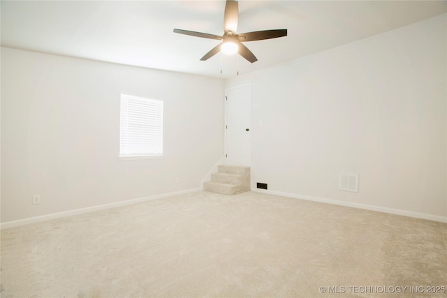416434 Lakeside, Checotah, OK 74426 - carpeted spare room with ceiling fan and baseboards