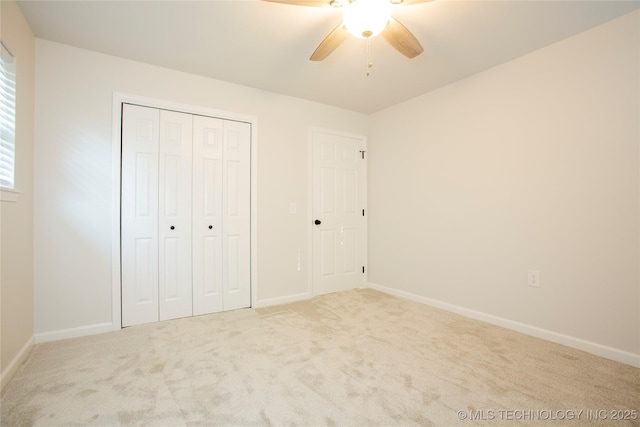 416434 Lakeside, Checotah, OK 74426 - unfurnished bedroom with carpet, a closet, and ceiling fan