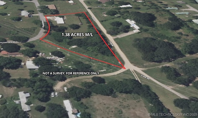 17564 W Grandview Dr, Tahlequah, OK 74464 - map / location featuring property parcel outlined