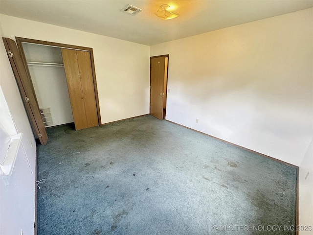 17564 W Grandview Dr, Tahlequah, OK 74464 - unfurnished bedroom with carpet flooring and a closet