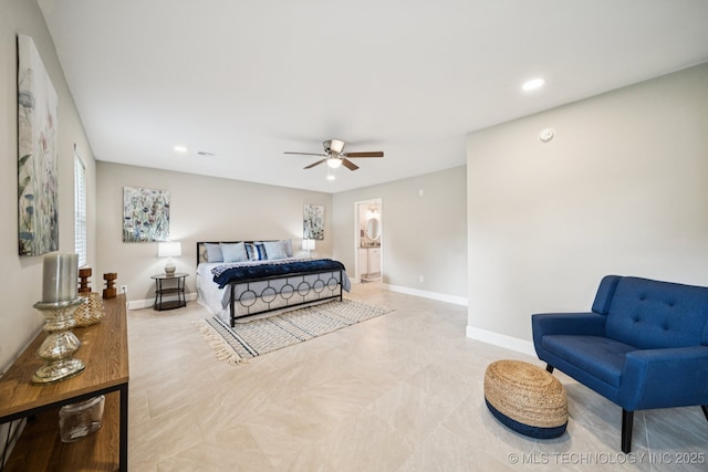 7705 S 232nd E Ave, Broken Arrow, OK 74014 - bedroom featuring recessed lighting and ceiling fan