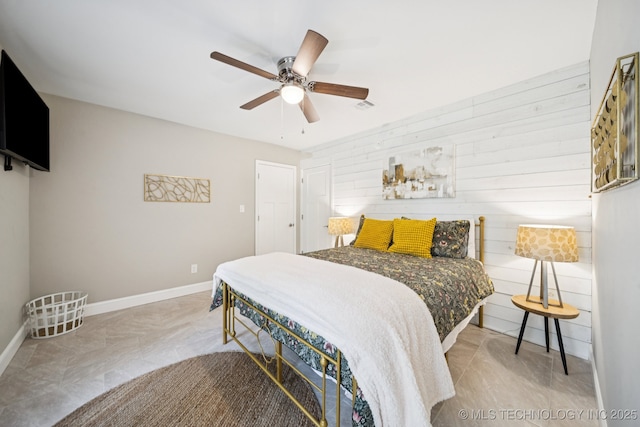 7705 S 232nd E Ave, Broken Arrow, OK 74014 - bedroom with baseboards and a ceiling fan